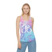 Colorful Tie Dye Racerback Tank Top, Summer Fashion, Bohemian Style, Beach Wear, Yoga Top, Festival Outfit, Casual Wear - Image 3
